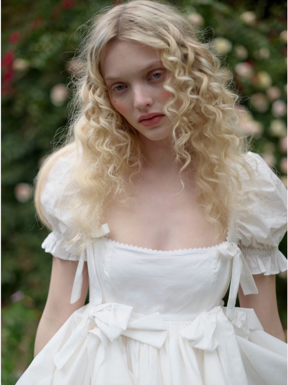 Selkie Love Story White Puff-Sleeve Romantic Maxi Dress 2X—SEE ITEM DETAILS - Picture 3 of 12